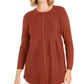Style & Co Women's Knit Mixed Stitch Tunic Orange Size Medium