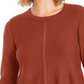 Style & Co Women's Knit Mixed Stitch Tunic Orange Size Medium