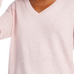 Maison Jules Women's Cotton V-Neck Tunic Sweater Pink Size X-Large
