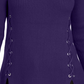 Style & Co Women's Mock Neck Lace-Up Ribbed Knit Sweater Purple Size XX-Large