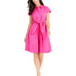 Charter Club Women's Cotton Tie Waist Fit & Flare Dress Pink Size 10