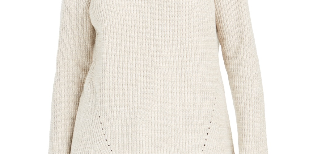 Style & Co Women's Pointelle Knit Sweater Beige Size X-Small