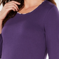 Karen Scott Women's Printed Trim Top Purple Size PL
