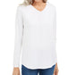 Karen Scott Women's Cotton Cable-Knit Sweater White Size Medium