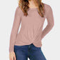 Style & Co Women's Twist Front Draped Top Red Size PXL