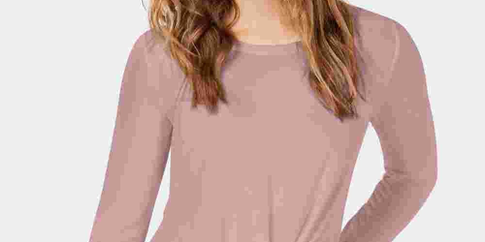 Style & Co Women's Twist Front Draped Top Red Size PXL