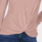 Style & Co Women's Twist Front Draped Top Red Size PXL