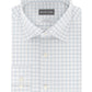 Michael Kors Men's Classic Regular Fit Non Iron Airsoft Performance Stretch Check Dress Shirt White Size 18.5X34-35