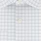 Michael Kors Men's Classic Regular Fit Non Iron Airsoft Performance Stretch Check Dress Shirt White Size 18.5X34-35