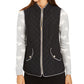 Charter Club Women's Quilted Stand-Collar Vest  Black Size Large
