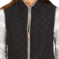 Charter Club Women's Quilted Stand-Collar Vest  Black Size Large