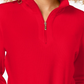 Karen Scott Women's Petite Zip-Neck Top Bright Red Size Petite