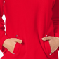Karen Scott Women's Petite Zip-Neck Top Bright Red Size Petite