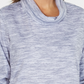 Karen Scott Women's Sport Space Dyed Cowlneck Top Intrepid Blue Size X-Small