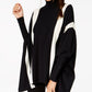 Alfani Women's Striped Poncho Sweater Black Size Petite Small