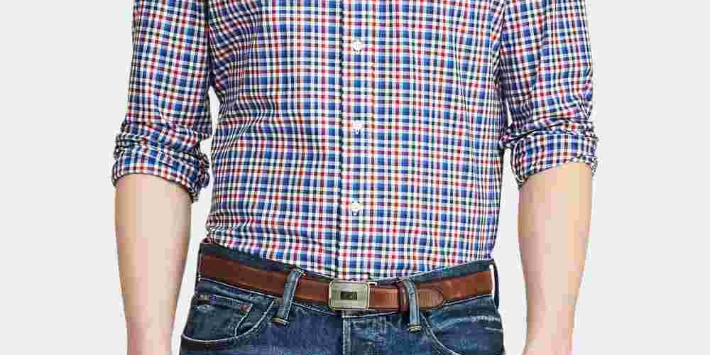 Ralph Lauren Men's Slim Fit Plaid Shirt Blue Size XX-Large