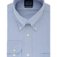Eagle Men's Slim-Fit Non-Iron Flex Collar Check Dress Shirt Blue 18x36-37 2XL