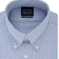 Eagle Men's Slim-Fit Non-Iron Flex Collar Check Dress Shirt Blue 18x36-37 2XL