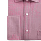 Tasso Elba Men's Men's Classic/Regular-Fit Non-Iron Supima Cotton Herringbone Solid French Cuff Dress Shirt Red Size 32-33