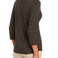 Charter Club Women's Lurex Striped Boatneck Top Black Size PL