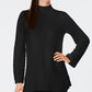 Charter Club Women's Mixed Stitch Mock Neck Sweater Black Size X-Small