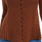 Style & Co Women's Textured Speckle Long Sleeve Jewel Neck T Shirt Sweater Khaki Size PP