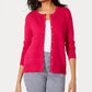 Charter Club Women's Textured Cardigan Sweater Pink Size PXL