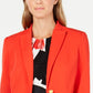 Calvin Klein Women's One-Button Blazer Red Size 16