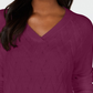 Karen Scott Women's Basket-Stitch Sweater Red Size XX-Large