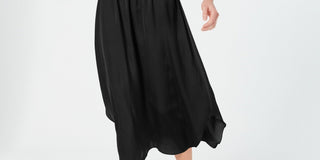 Alfani Women's Petite Smocked-Waist Midi Dress Black PL