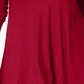JM Collection Women's Plus Size Handkerchief-Hem Top Red Size 0X