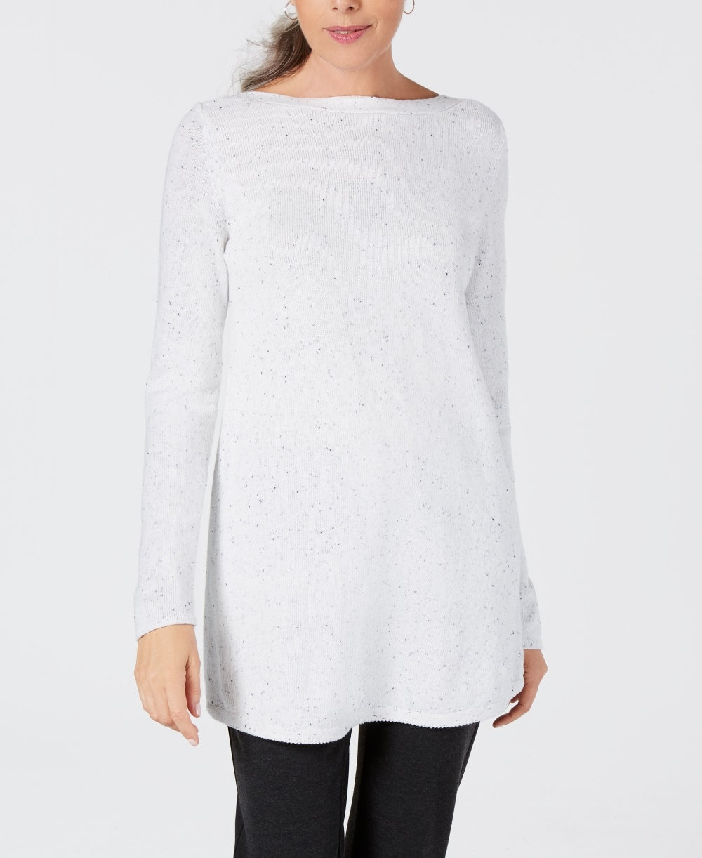Karen Scott Women's Textured Tunic Sweater  Natural Size XX-Large