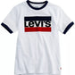 Levi's Big Boy's Sportswear Logo Ringer T-Shirt White Size Medium