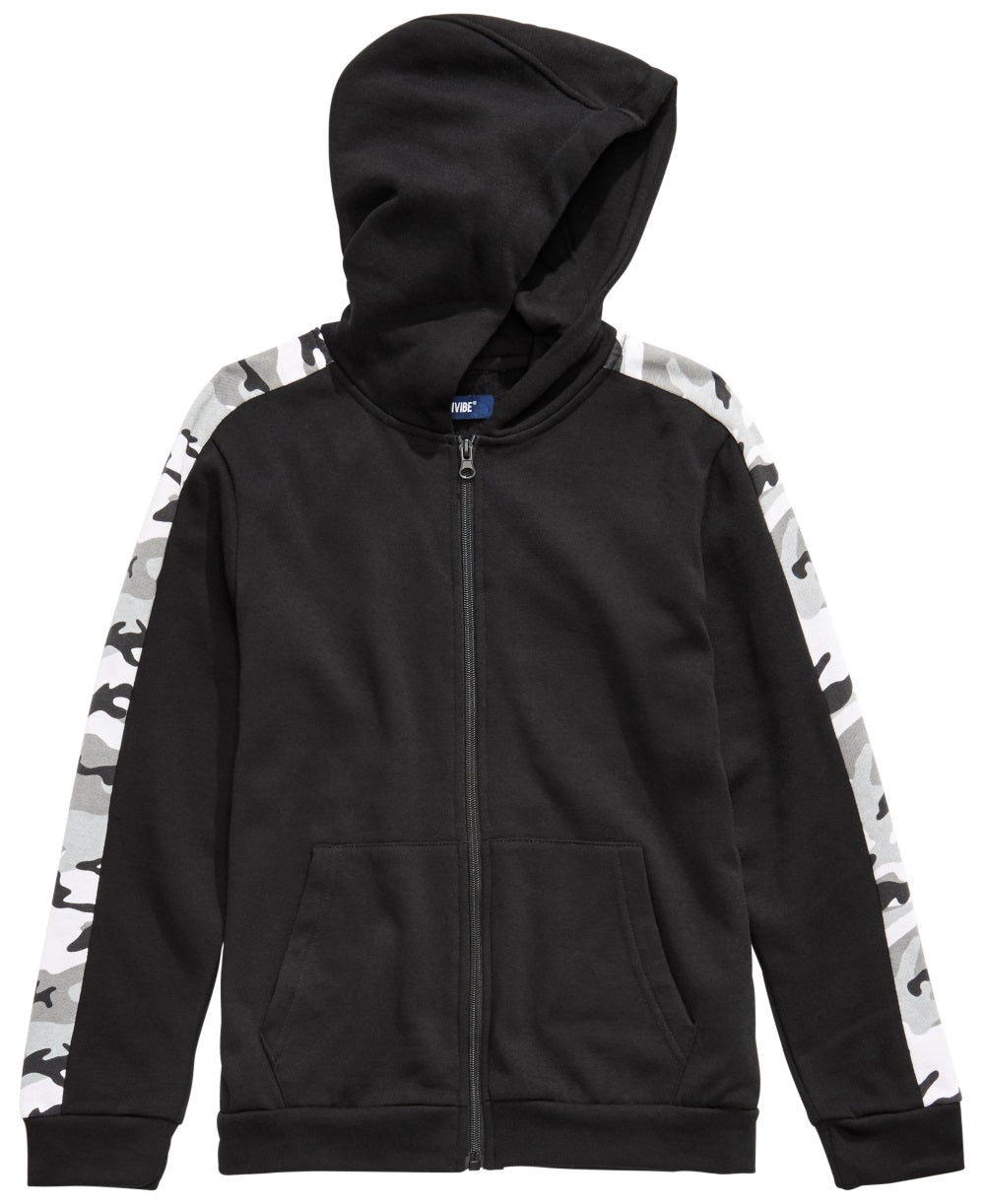 Univibe Big Boy's Mccartney Full Zip Hoodie Black Size Medium