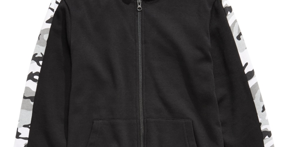 Univibe Big Boy's Mccartney Full Zip Hoodie Black Size Medium