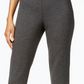 JM Collection Women's Ponte Pull On Straight Leg Pants In Short Gray Size PS