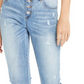 INC International Concepts Women's Fringe Hem Button Front Straight Leg Jeans Blue Size 16
