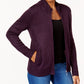 Karen Scott Women's Zip Front Cardigan Purple Size X-Large