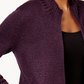 Karen Scott Women's Zip Front Cardigan Purple Size X-Large