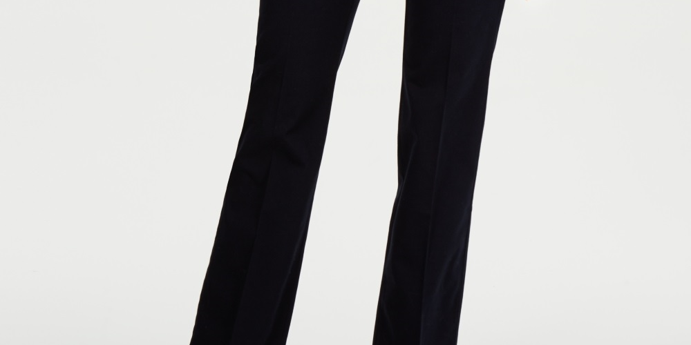 Charter Club Women's Tummy Control Trouser Navy Size 4