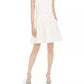 Vince Camuto Women's Bow-Neck Fit & Flare Dress White Size 14