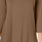JM Collection Women's Scoop-Neck Top In Regular And Petite Brown Size Small