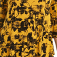 JM Collection Women's Printed Scoop-Neck Top Yellow Size Medium