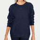 Karen Scott Women's Long-Sleeve Crewneck Sweatshirt Navy Size X-Small