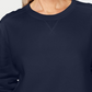 Karen Scott Women's Long-Sleeve Crewneck Sweatshirt Navy Size X-Small