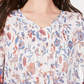 Style & Co Women's Retro Scarf-Print Pintuck-Pleat Top Red Size Small
