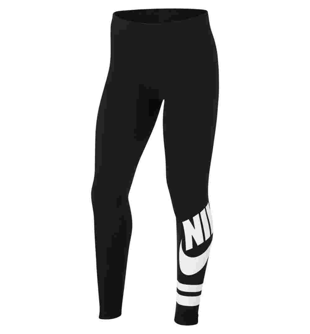 Nike Girl's Sportswear Leggings Black Charcoal Size Large
