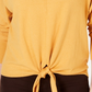 Style & Co Women's Tie Front Sweater Gold Size Small