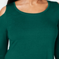 JM Collection Women's Cold Shoulder Top Green Size Petite Medium