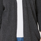 Karen Scott Women's Open Front Cardigan Charcoal Size Petite Small